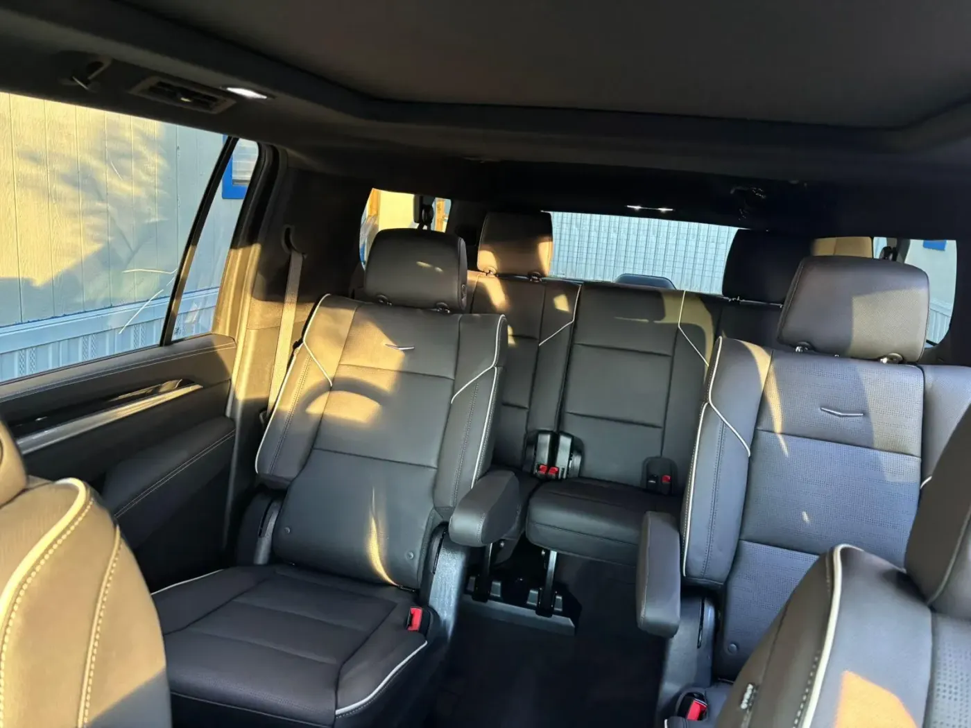 Cadillac Escalade rear seating and spacious interior cabin